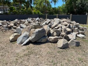 A great retaining wall diy tip is to always make sure your supplies are ready before excavating for your retaining wall.